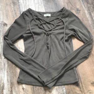 Brandy Melville/John Galt Olive Green Top